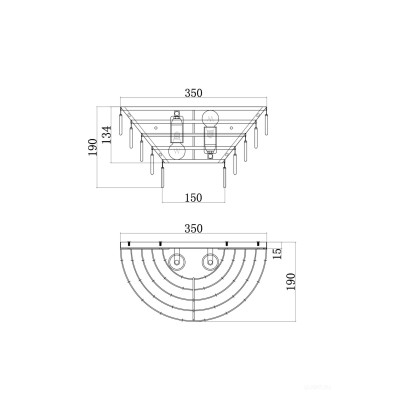 Настенный светильник (бра) Maytoni MOD130WL-02G