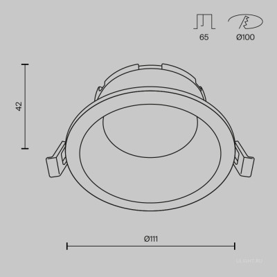 Встраиваемый светильник Technical DL126-GX53-WB