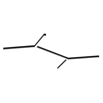 Светильник HOKASU Molecule S50 (RAL9005/6x819mm/LT70 — 4K/104W)