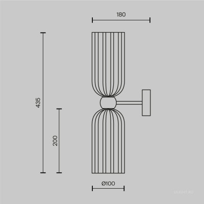 Настенный светильник (бра) Maytoni MOD302WL-02GR