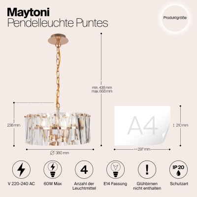 Подвесной светильник Maytoni MOD043PL-04G