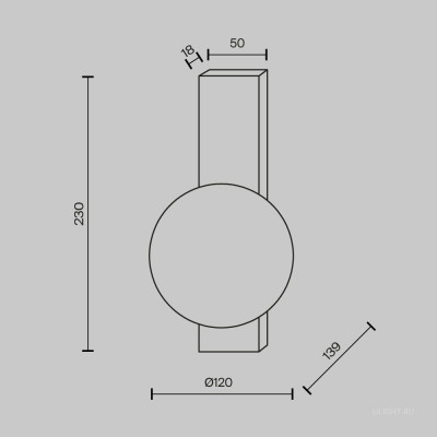 Настенный светильник (бра) Maytoni MOD470WL-01BS