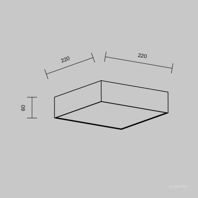 Потолочный светильник Technical C032CL-24W3K-SQ-B
