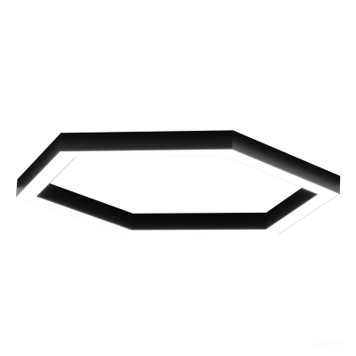 Светильник HOKASU Hexagon S50 (RAL9005/411*6mm/LT70 — 4K/52W)