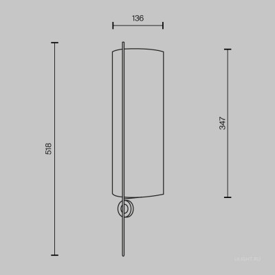 Настенный светильник (бра) Maytoni MOD437WL-02BG1