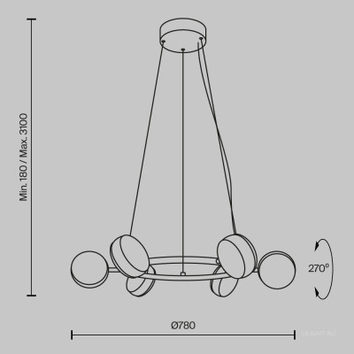 Подвесной светильник Maytoni MOD299PL-L60BS3K