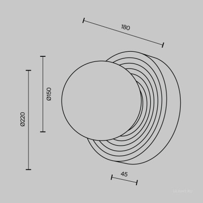 Настенный светильник (бра) Maytoni MOD403WL-01BG