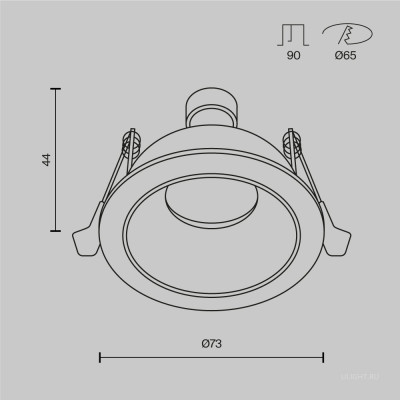 Встраиваемый светильник Technical DL126-GU10-B