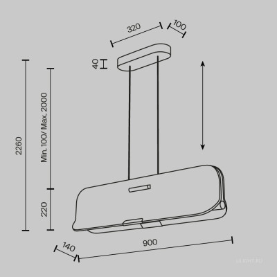 Подвесной светильник Maytoni MOD408PL-L12B3K