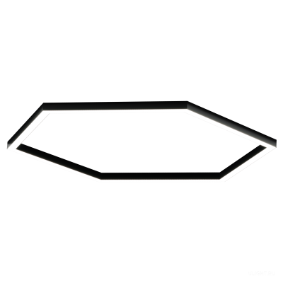 Светильник HOKASU Hexagon 35/40 (RAL9005/818*6mm/LT70 — 4K/104W)