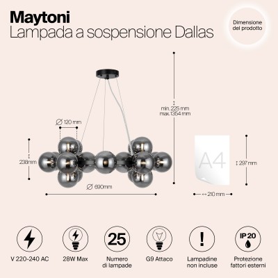 Подвесной светильник Maytoni MOD545PL-25B