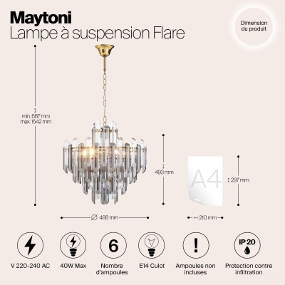 Подвесной светильник Maytoni DIA200PL-06G