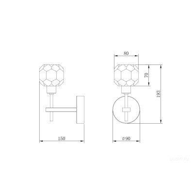 Настенный светильник (бра) Freya FR5114WL-01BZ