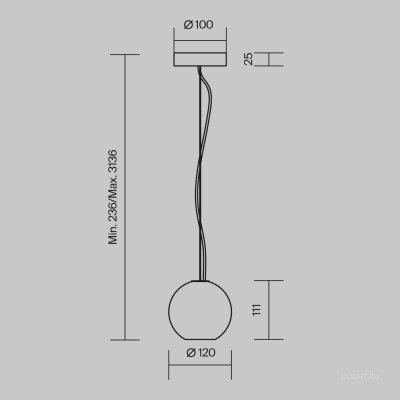 Подвесной светильник Maytoni MOD461PL-01BG