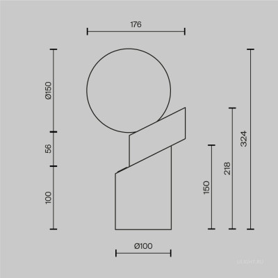 Настольный светильник Maytoni MOD468TL-L3B3K