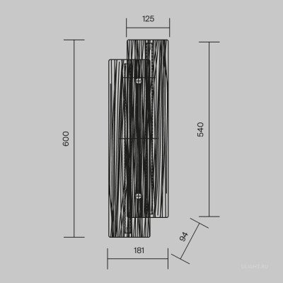 Настенный светильник (бра) Maytoni MOD439WL-L10BSK