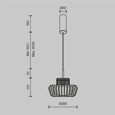 Подвесной светильник Maytoni MOD465PL-L12BK2