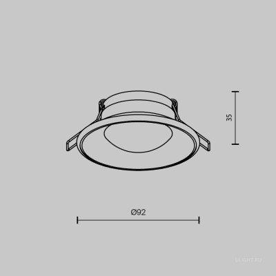 Встраиваемый светильник Technical DL096-GU10-W