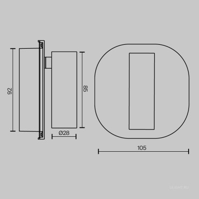 Настенный светильник (бра) Technical C175WL-9W-2.7-4K-W