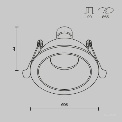 Встраиваемый светильник Technical DL126-GU10-W