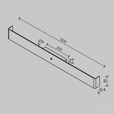 Настенный светильник (бра) Maytoni MOD492WL-L20BK