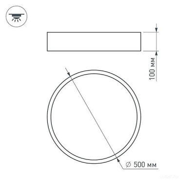 Светильник SP-TOR-PILL-PRISM-R500-35W Warm3000 (BK, 100 deg, 230V) (Arlight, IP20 Металл, 3 года)
