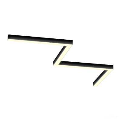 Светильник ЗигЗаг S50 (RAL9005/4x650mm-90/LT70 — 3K/54W)