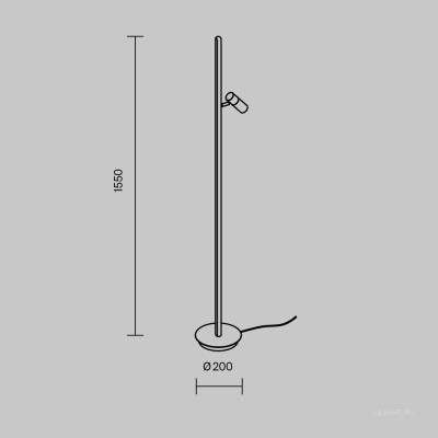 Напольный светильник (торшер) Maytoni MOD395FL-L28BS3K