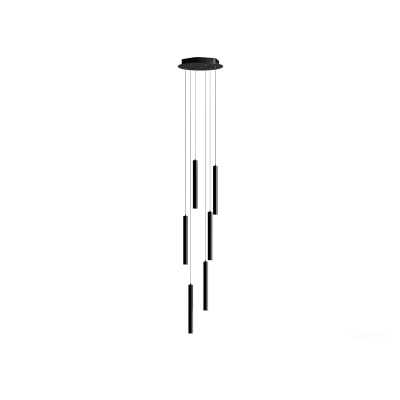 Подвесной светильник HOKASU Tube Cascade (40-320/ral9005 – 42w/3090/15deg)