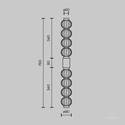 Настенный светильник (бра) Maytoni MOD555WL-L13G3K