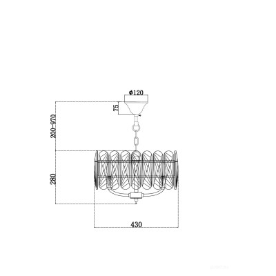 Подвесной светильник Maytoni MOD122PL-05BS