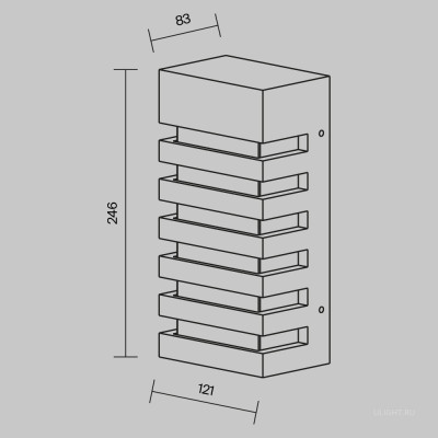 Уличный настенный светильник Outdoor O034WL-01B