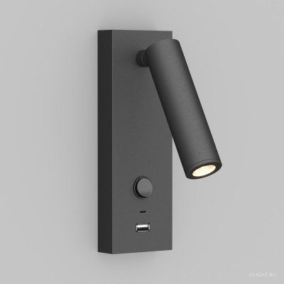 Светильник SP-BED-CHARGE-S60x125-3W Warm3000 (BK, 20 deg, 230V, USB-A, USB-C) (Arlight, IP20 Металл, 3 года)