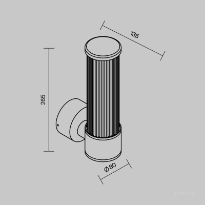 Уличный настенный светильник Outdoor O593WL-L8B3K