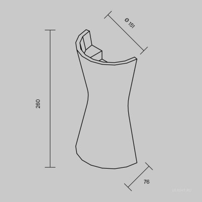 Настенный светильник (бра) Technical C123WL-GU10-02-W