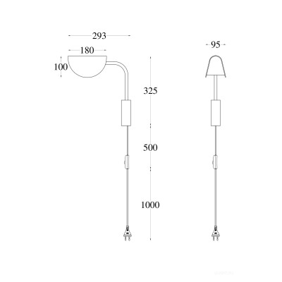 Настенный светильник (бра) Maytoni MOD126WL-01B