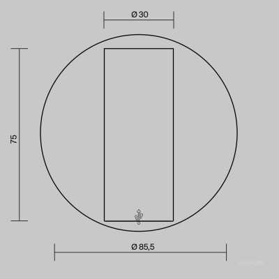 Настенный светильник (бра) Maytoni C081WL-L3WBS3K