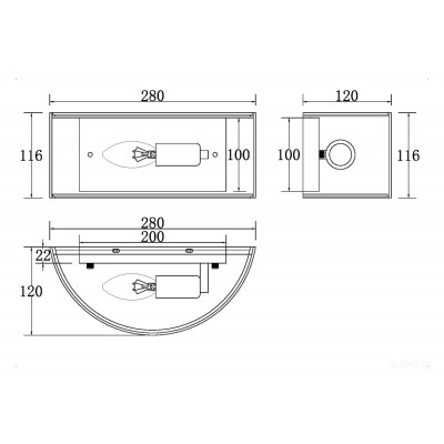 Настенный светильник (бра) Maytoni MOD096WL-01CH
