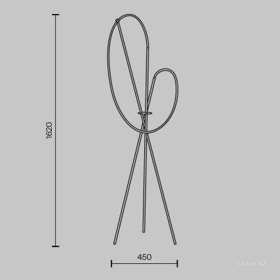 Напольный светильник (торшер) Maytoni MOD369FL-L36B3K