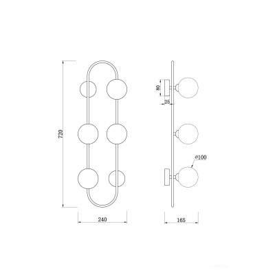 Настенный светильник (бра) Freya FR5233WL-04BS1