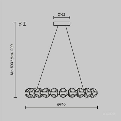 Подвесной светильник Maytoni MOD555PL-L26CH4K