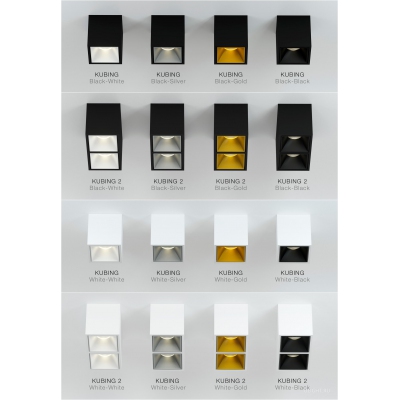 Накладной светодиодный светильник KUBING White Black