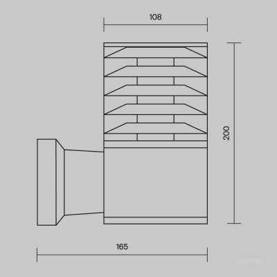 Уличный настенный светильник Outdoor O576WL-01B