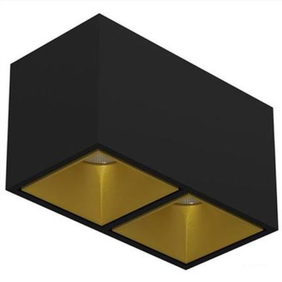 Накладной светодиодный светильник KUBING 2 Black Gold