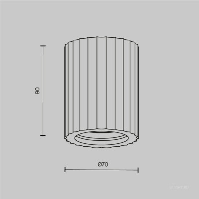 Потолочный светильник Technical C121CL-GU10-W