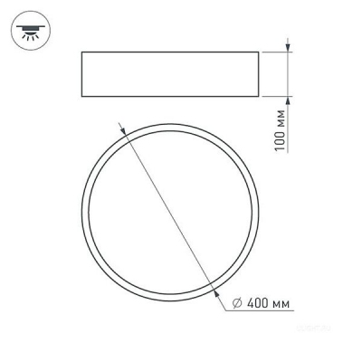Светильник SP-TOR-PILL-R400-25W Day4000 (BK, 120 deg, 230V) (Arlight, IP20 Металл, 3 года)