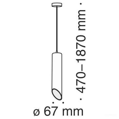 Подвесной светильник Technical P027PL-01B
