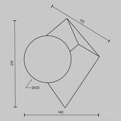 Настенный светильник (бра) Maytoni MOD445WL-01BS