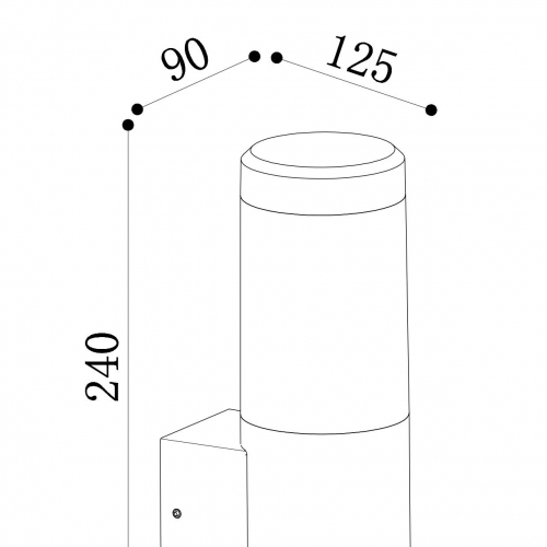 Уличный настенный светильник Outdoor O590WL-L8B4K