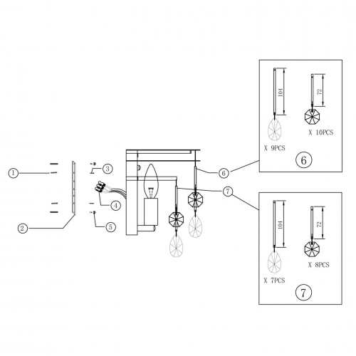Настенный светильник (бра) Maytoni MOD091WL-01G